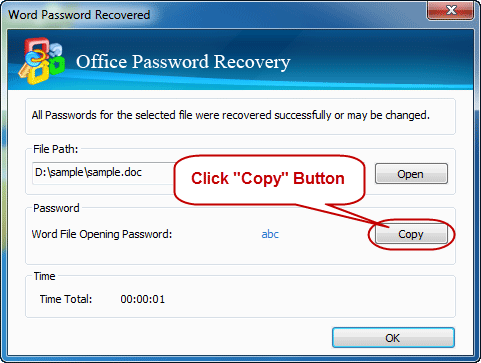 Success recover Office document Password