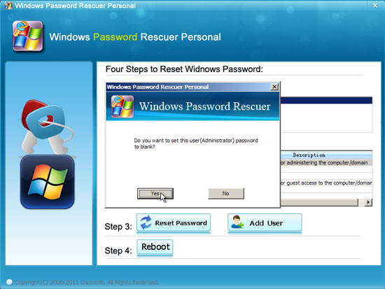 hp password reset windows 10