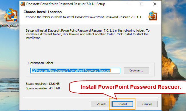 install PowerPoint Password Recovery