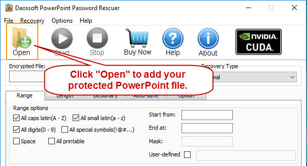 run PowerPoint Password Recivery