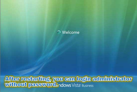 log into windows vista administrator without password