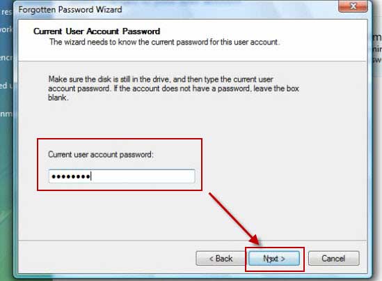 store password information in usb