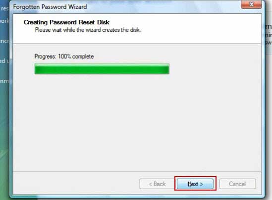 creating password reset disk